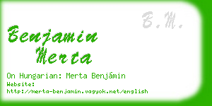 benjamin merta business card